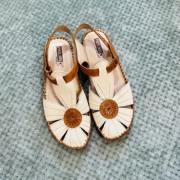 PIKOLINOS Puerto Vallarta Daisy Cutout Round Toe Strappy Marina Sandals W9 - Picture 1 of 4